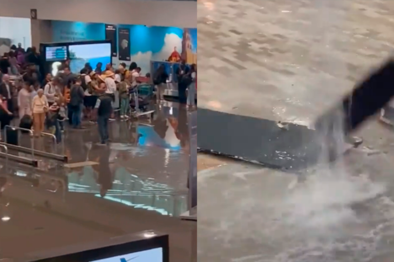 Se registran inundaciones en el AICM