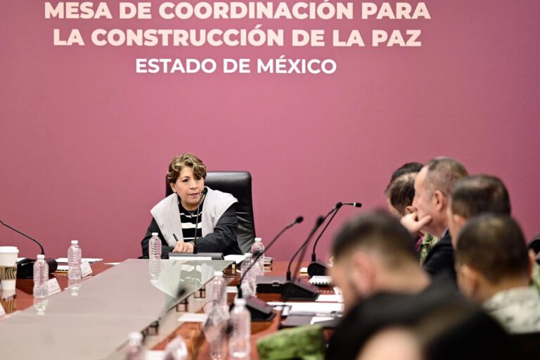 La paz social en el Estado de México, una prioridad para Delfina Gómez