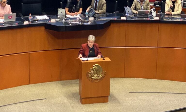 «Abogamos por el diálogo y la paz» Canciller mexicana comparece ante senadores