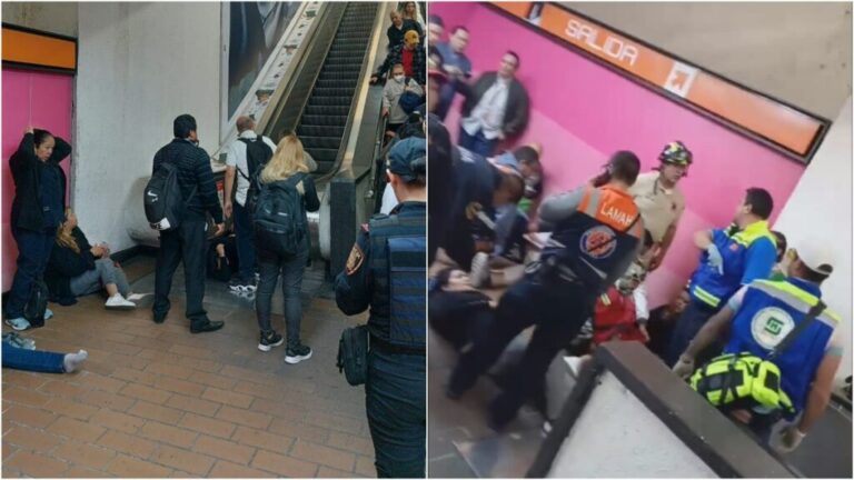 Usuarios de estación Polanco del metro resultan lesionados por fallas en escaleras eléctricas