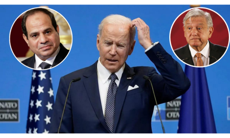 Biden confunde al presidente de Egipto Sisi con AMLO
