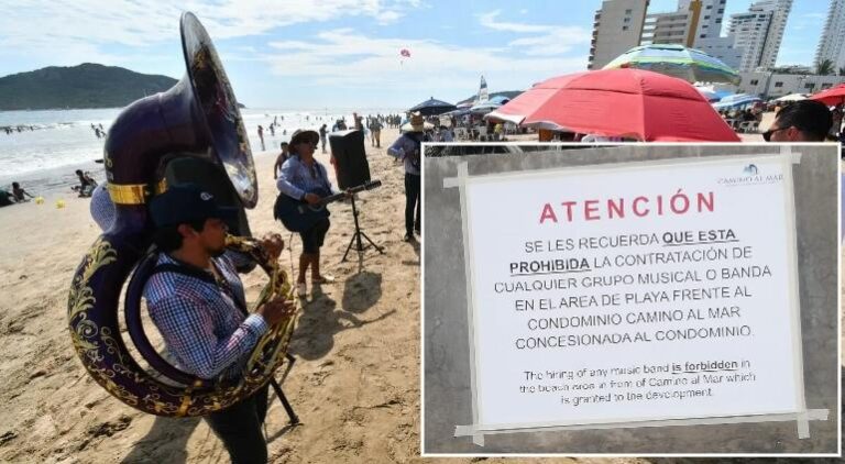 Empresarios hoteleros buscan prohibir que bandas musicales toquen en playas de Mazatlán
