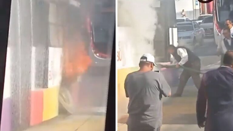 Se incendia el Mexibús en Ecatepec (video)