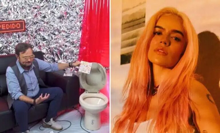 ¡Con la bichota no! Aleks Syntek tira disco de Karol G al retrete