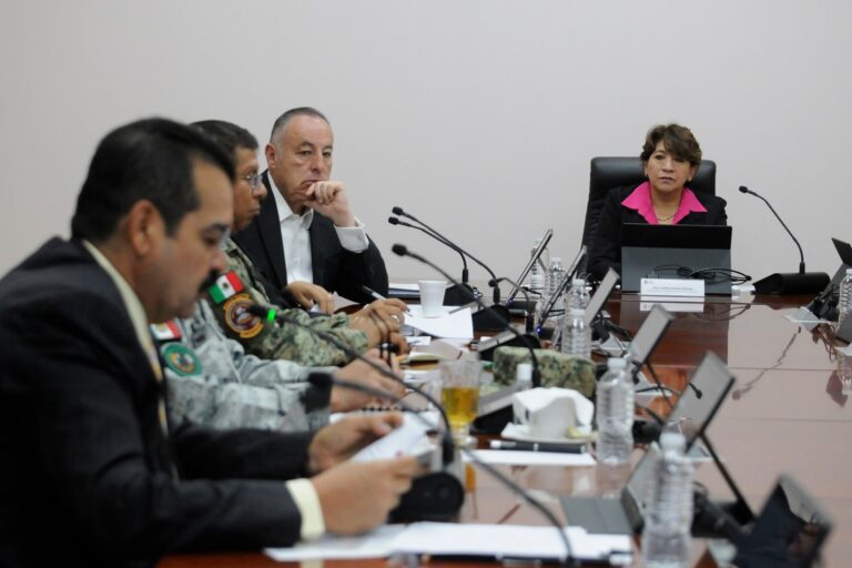Gobernadora se reúne con autoridades del INE y IEEM en la Mesa de Coordinación para la Construcción de la Paz