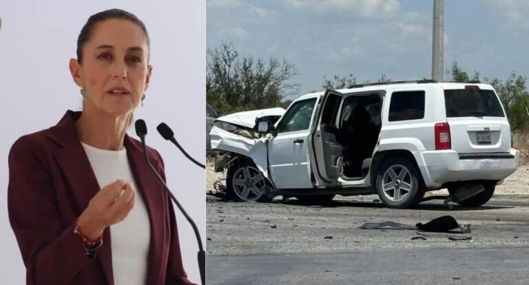 Accidente fatal involucra caravana de seguridad de Claudia Sheinbaum en carretera de Monclova