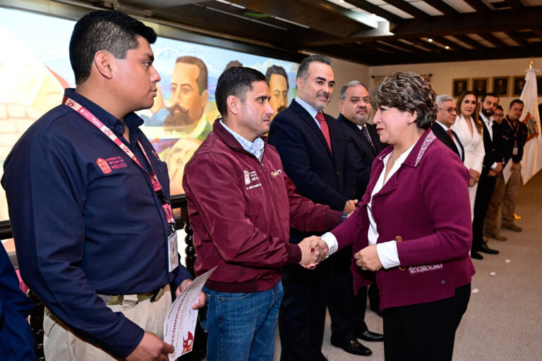 Reconoce Gobernadora Delfina Gómez al personal de Protección Civil estatal