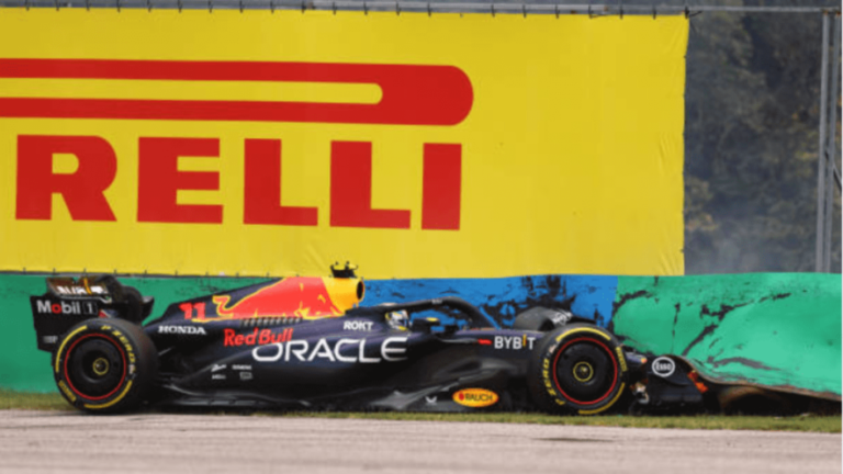 Checo Pérez choca en Q1 en Hungría y sella otra pobre clasificación