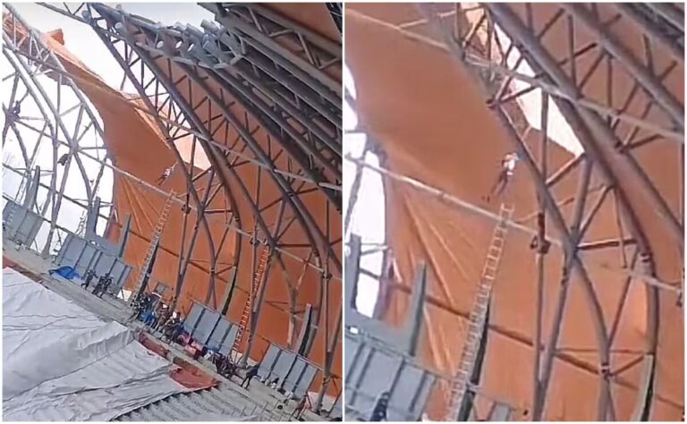 Milagro en el Estadio GNP: Trabajador sobrevive a ventarrón durante remodelación
