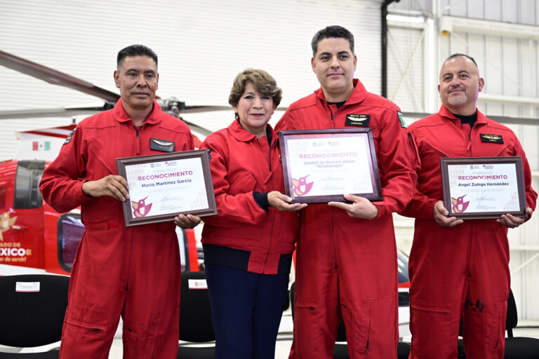 Reconoce Gobernadora compromiso y valentía de Rescate Aéreo “Relámpagos”