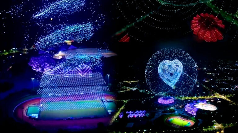 China rompe dos Récords Guinness con espectacular show de drones en Shenzhen