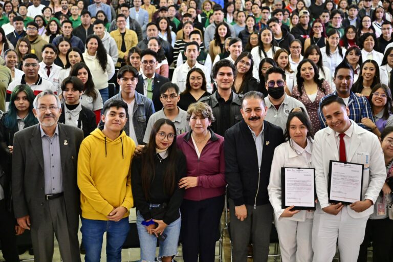 Gobernadora Delfina Gómez impulsa talento mexiquense: 400 estudiantes recibirán becas para estudiar en el extranjero
