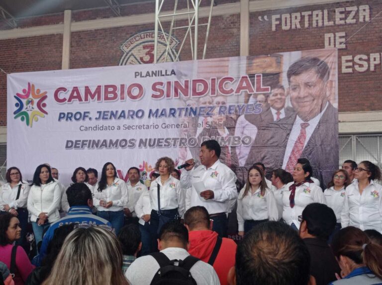Jenaro Martínez Reyes cierra campaña. Será líder magisterial mexiquense