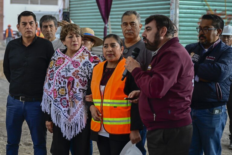 Gobernadora supervisa avance del Mercado ‘Benito Juárez’ en Chiconcuac