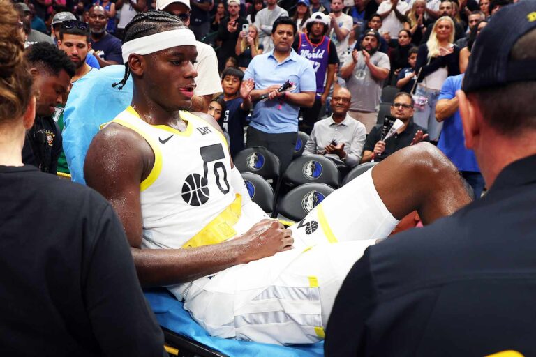 Impactante lesión de Taylor Hendricks en derrota de los Jazz ante Mavericks