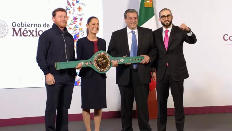 Claudia Sheinbaum y ‘Canelo’ Álvarez anuncian clase masiva de boxeo en 2025