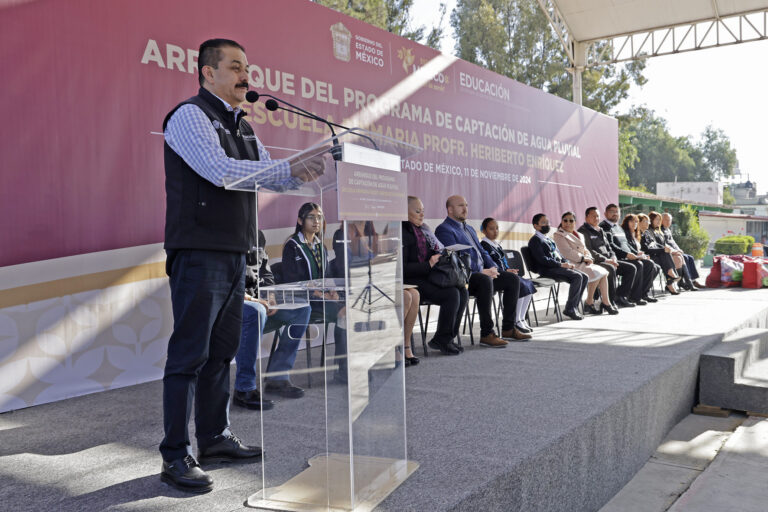Arranca EdoMéx programa “Escuelas de Lluvia” para captación y aprovechamiento de agua pluvial