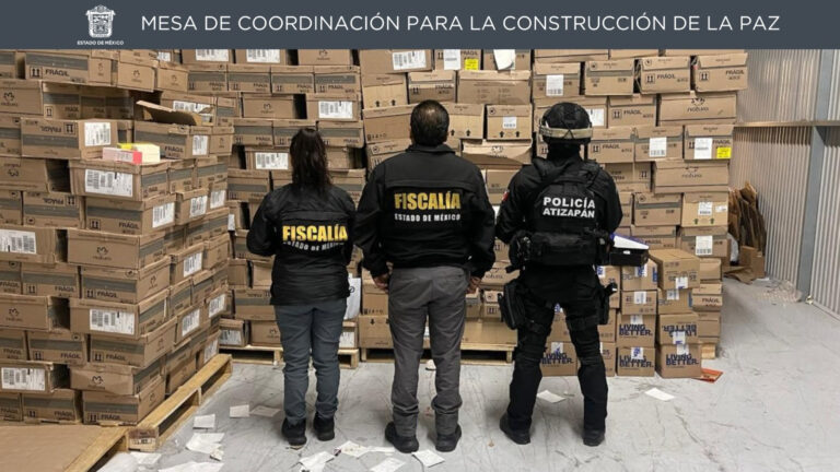 Recuperan mercancía por más de 9 mdp y vehículos con reporte de robo en el Estado de México