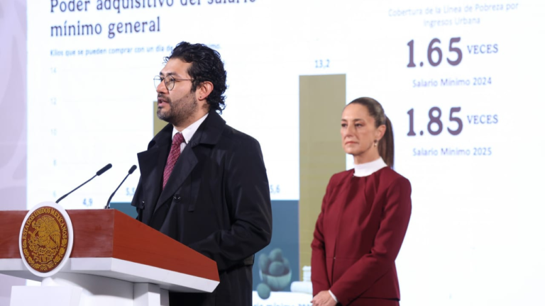 El secretario del Trabajo, Marath Bolaños, confirmó un incremento del 12% al salario mínimo en todo México