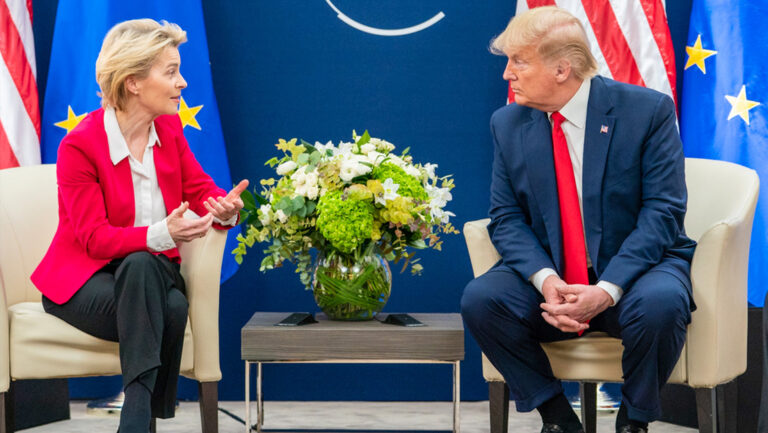 Presidenta de Comisión Europea responde a Trump, aranceles «no quedarán sin respuesta»