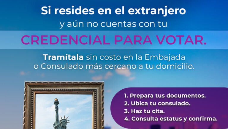 El INE Estado de México invita a las y los mexiquenses residentes en el extranjero a tramitar su Credencial para Votar