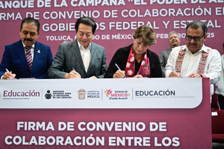 Firma SEP y Gobierno del Estado de México convenio de colaboración en materia de alfabetización