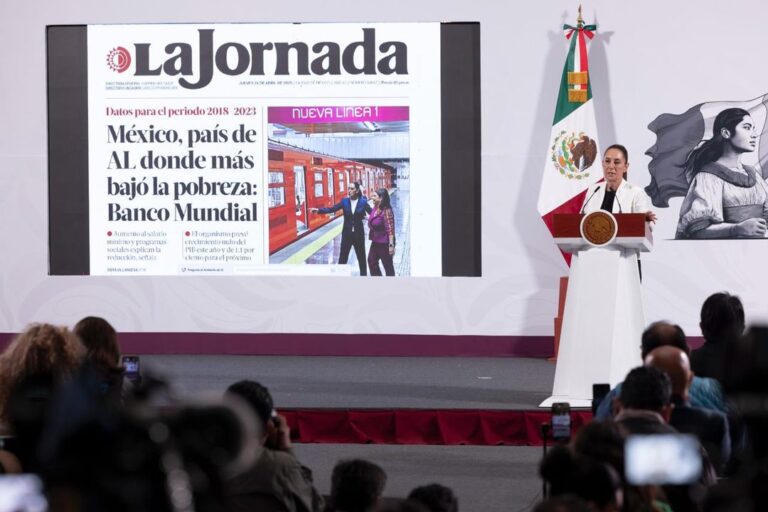 Sheinbaum defiende el modelo del Bienestar contra la pobreza en México 