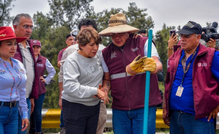 EdoMéx limpia en tiempo récord Presa Los Cuartos con maquinaria y brigadas