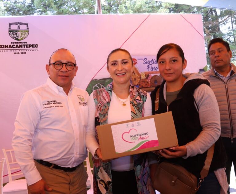 Reparten 10 mil canastas de alimentos para apoyar a  familias Zinacantepequenses