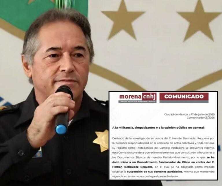 Morena iniciará proceso de expulsión contra Hernán Bermúdez tras investigaciones por delincuencia organizada
