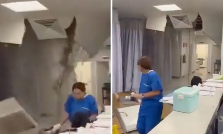 Colapsó techo de Hospital de Ixtapaluca por filtración de agua; sin lesionados