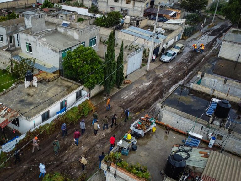 Gobierno de Toluca atiende emergencia por lluvias e impulsa pavimentación inteligente