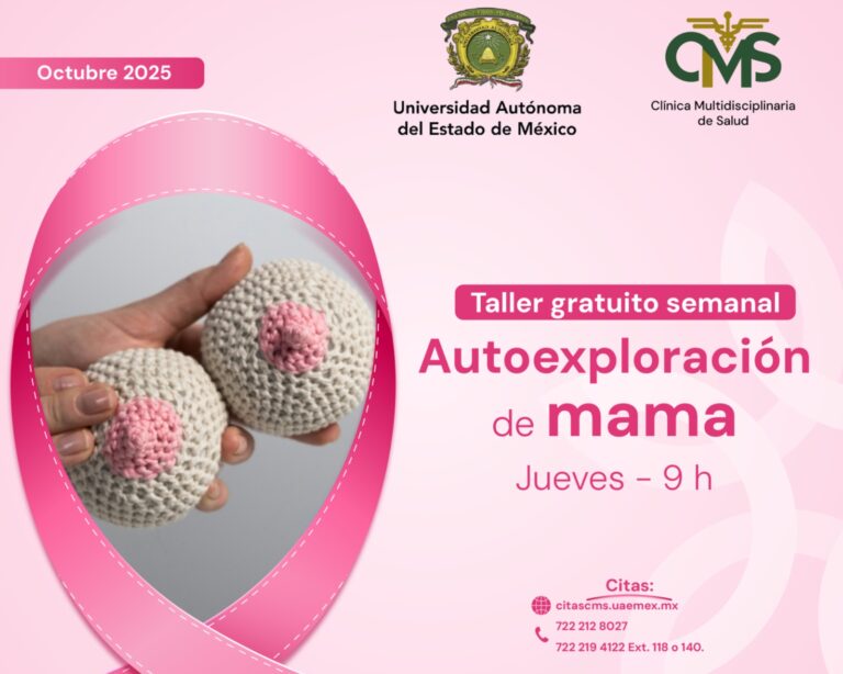 Octubre: Mes Rosa de prevención del cáncer de mama con apoyo de la UAEMéx y su clínica