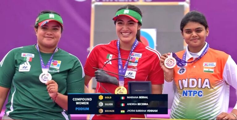 México conquista oro y plata en la Copa del Mundo de Tiro con Arco en China