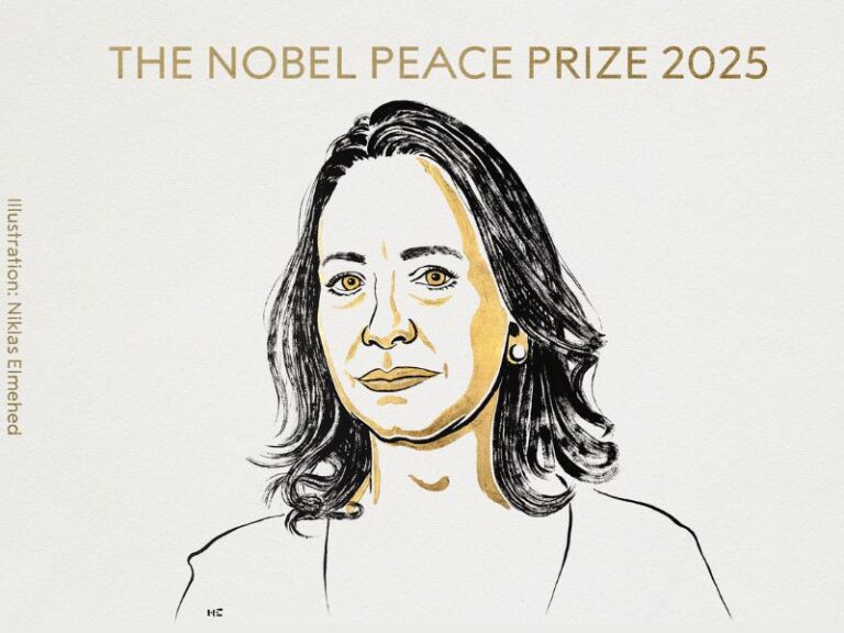 María Corina Machado es galardonada con el Premio Nobel de la Paz 2025 por su lucha democrática