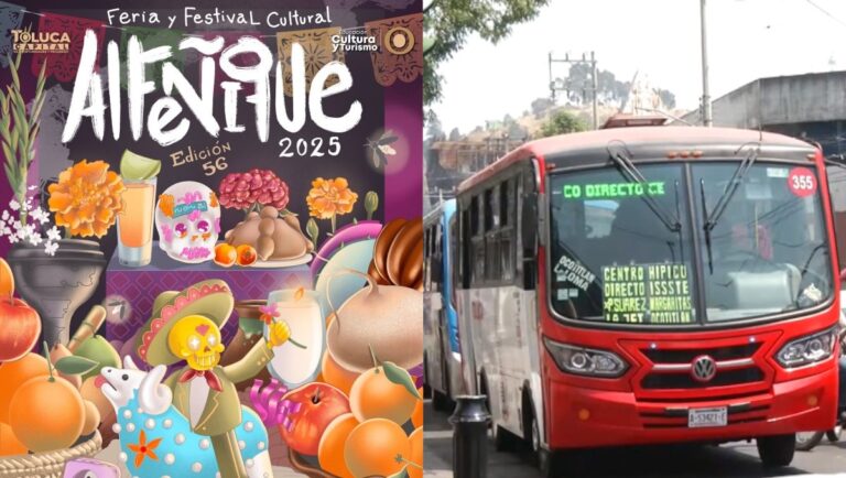 Toluca activa transporte especial y público para facilitar llegada a la Feria del Alfeñique 2025
