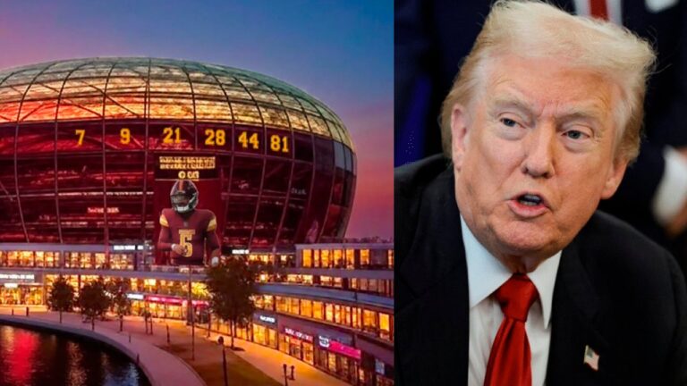 Trump busca que el nuevo estadio de Washington lleve su nombre y genera debate