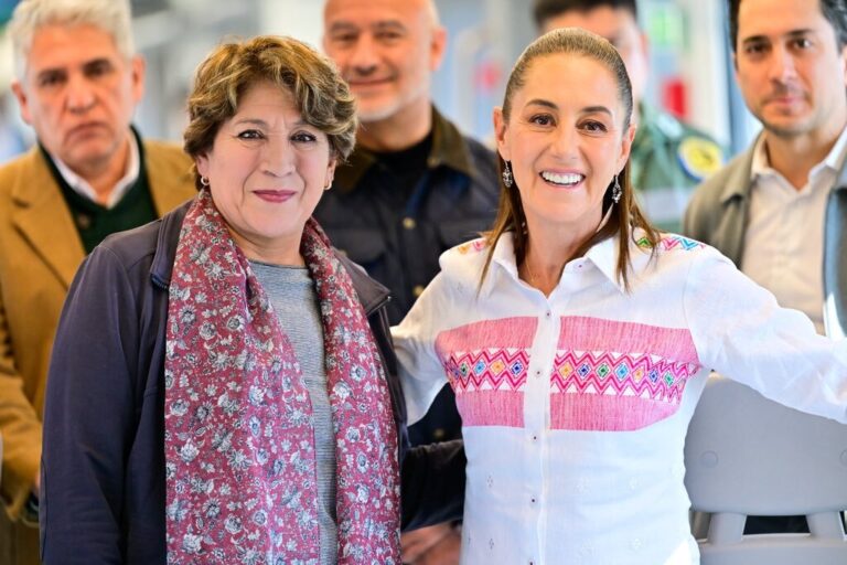 Realizan primer recorrido del Tren Suburbano al AIFA: Sheinbaum y Delfina Gómez