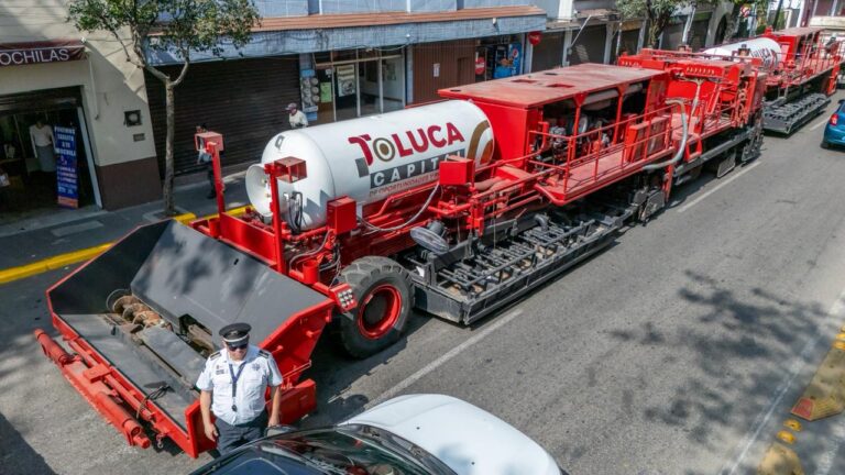 La repavimentación más tecnológica en la historia de Toluca con tres trenes contra baches
