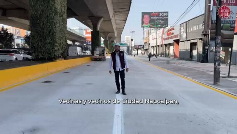 Lateral de Periférico Norte en Naucalpan alcanza 95% de avance y entra en su etapa final