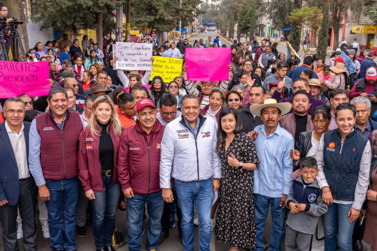 Ricardo Moreno rehabilita vialidades en San Cayetano y fortalece seguridad comunitaria