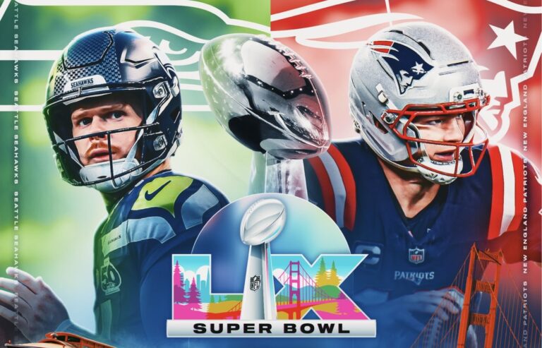 Patriots y Seahawks reviven histórica rivalidad en el Super Bowl LX en California