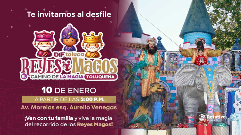 Gran desfile de Reyes Magos con regalos para las niñas y niños en Toluca