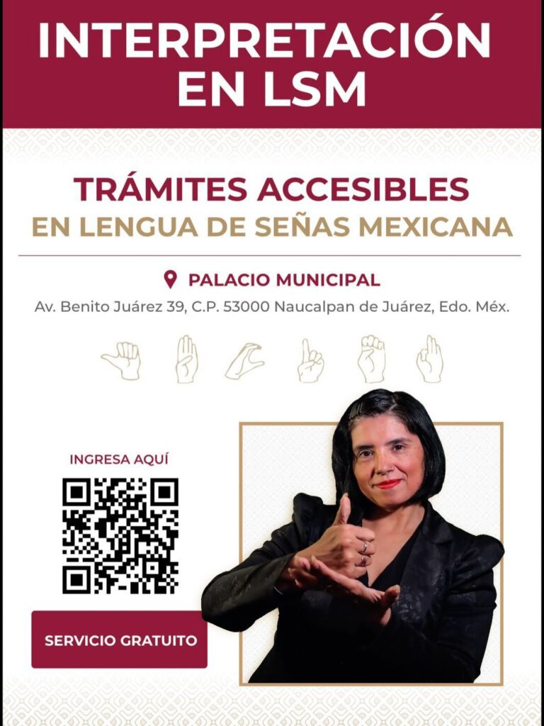 Naucalpan implementa servicio gratuito de Lengua de Señas en trámites municipales