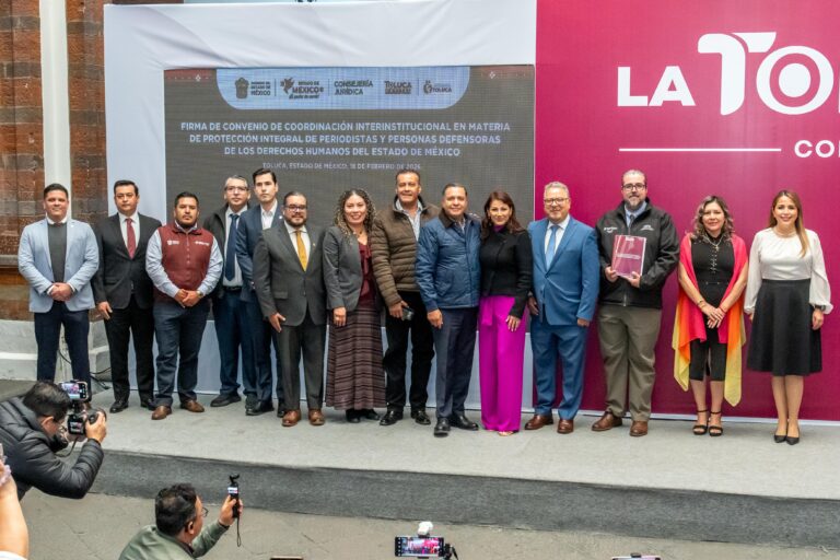 Firman convenio para proteger a periodistas y defensores de derechos humanos en Toluca