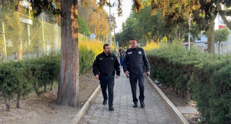 Sendero Seguro refuerza vigilancia en Paseo de San Buenaventura en Toluca