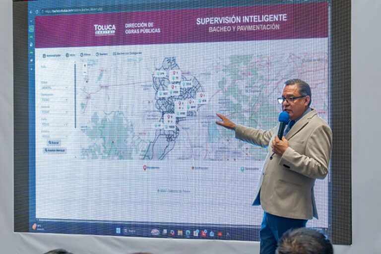 Toluca acelera bacheo 2026 con tecnología y 48 frentes activos en todo el municipio
